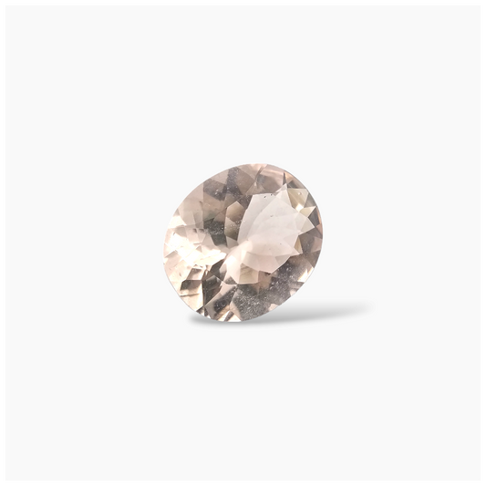 loose Natural Pink Morganite Stone 3.88 Carats Oval Cut (12x10 mm) 