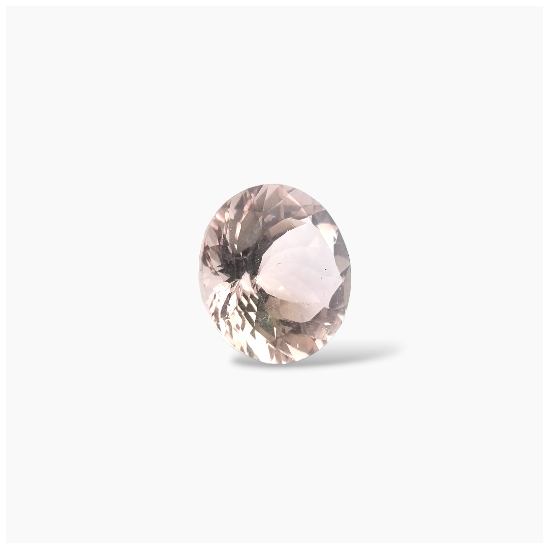 loose Natural Pink Morganite Stone 4.64 Carats Oval Cut (11mm)