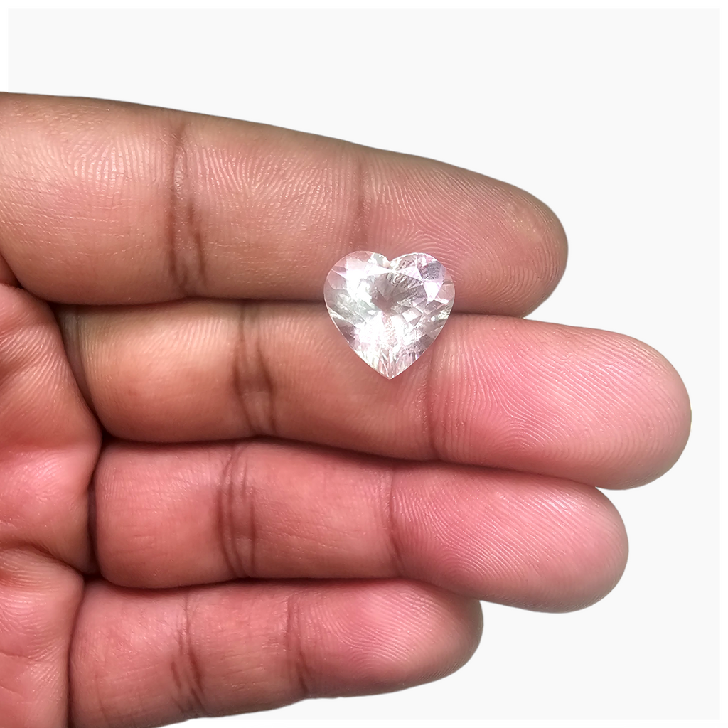 Natural Pink Morganite Stone 6.4 Heart Pear Cut (12.5 mm)