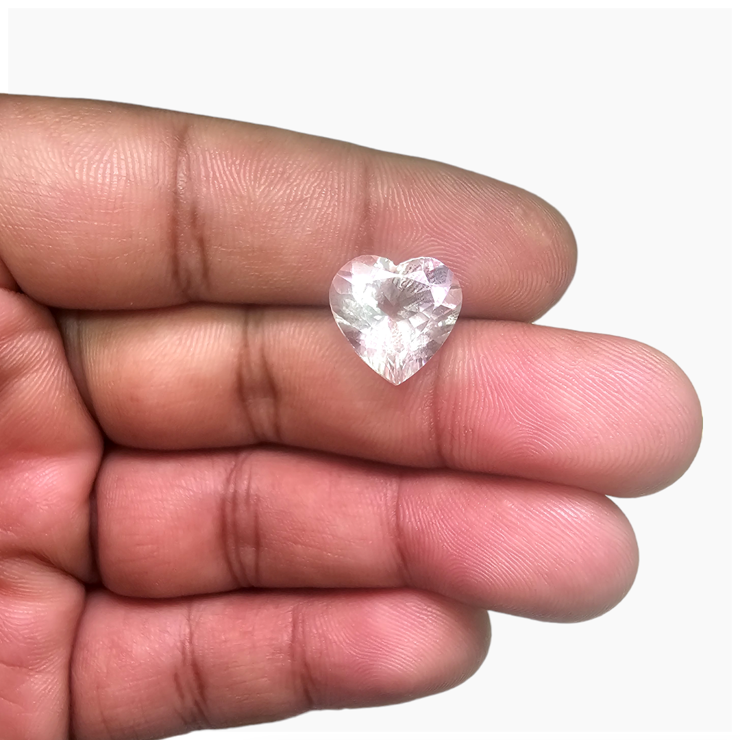 Natural Pink Morganite Stone 6.4 Heart Pear Cut (12.5 mm)