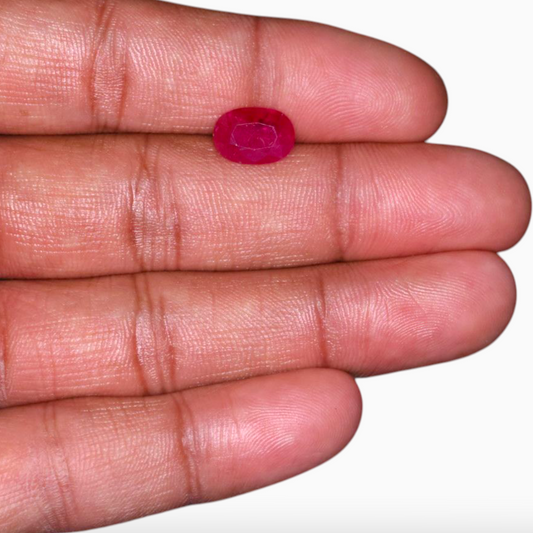 Natural Pink Rubies Gemstone In Oval Shape 3.20 Carats 11x7.7mm Size