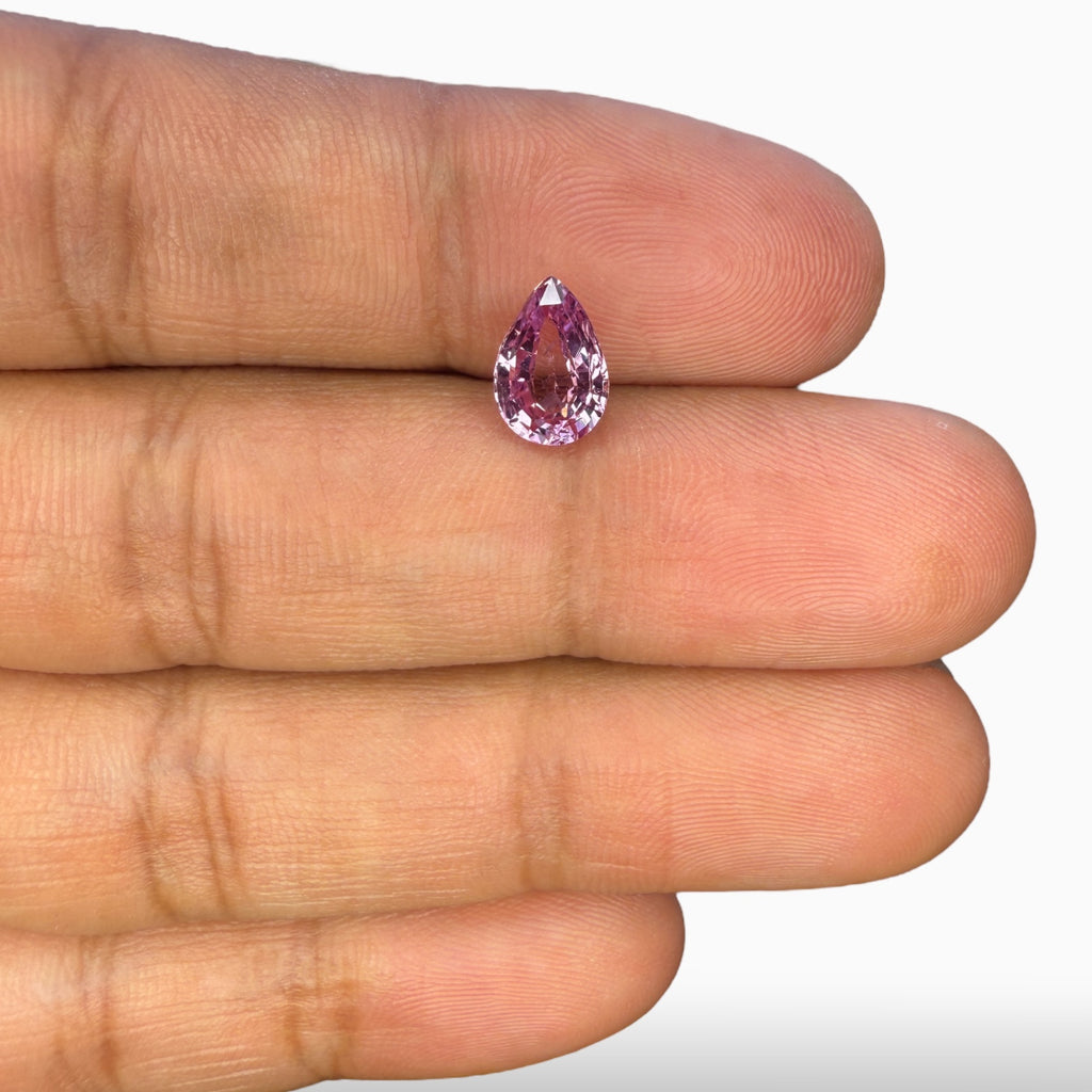 Natural Pink Sapphire 2.04 Carats in Pear Shape & 9.3x6.3mm Size