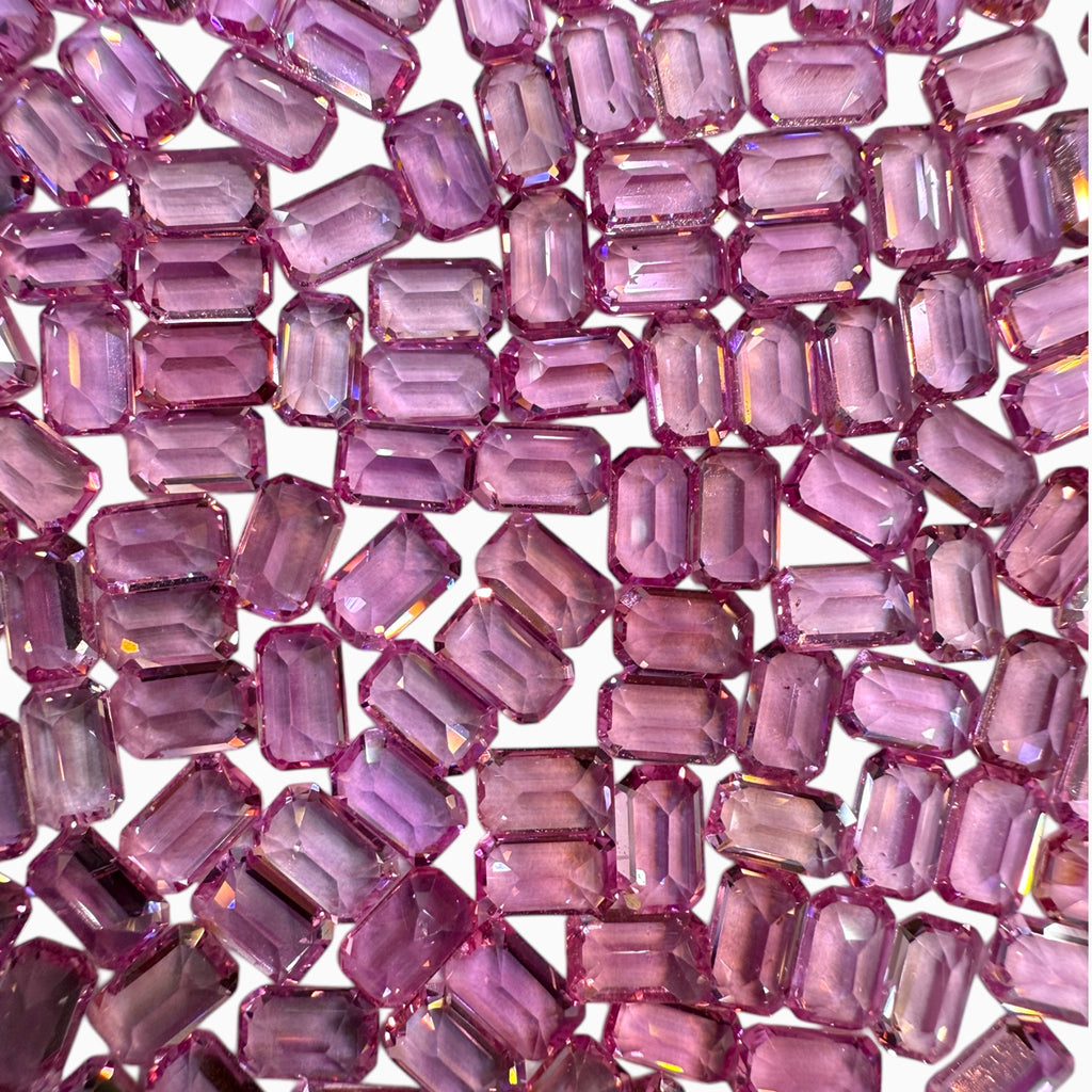 Natural Pink Sapphire Emerald Cut Stone 5x3 mm 0.30 - 0.35 Carats Lots Price Per Carats