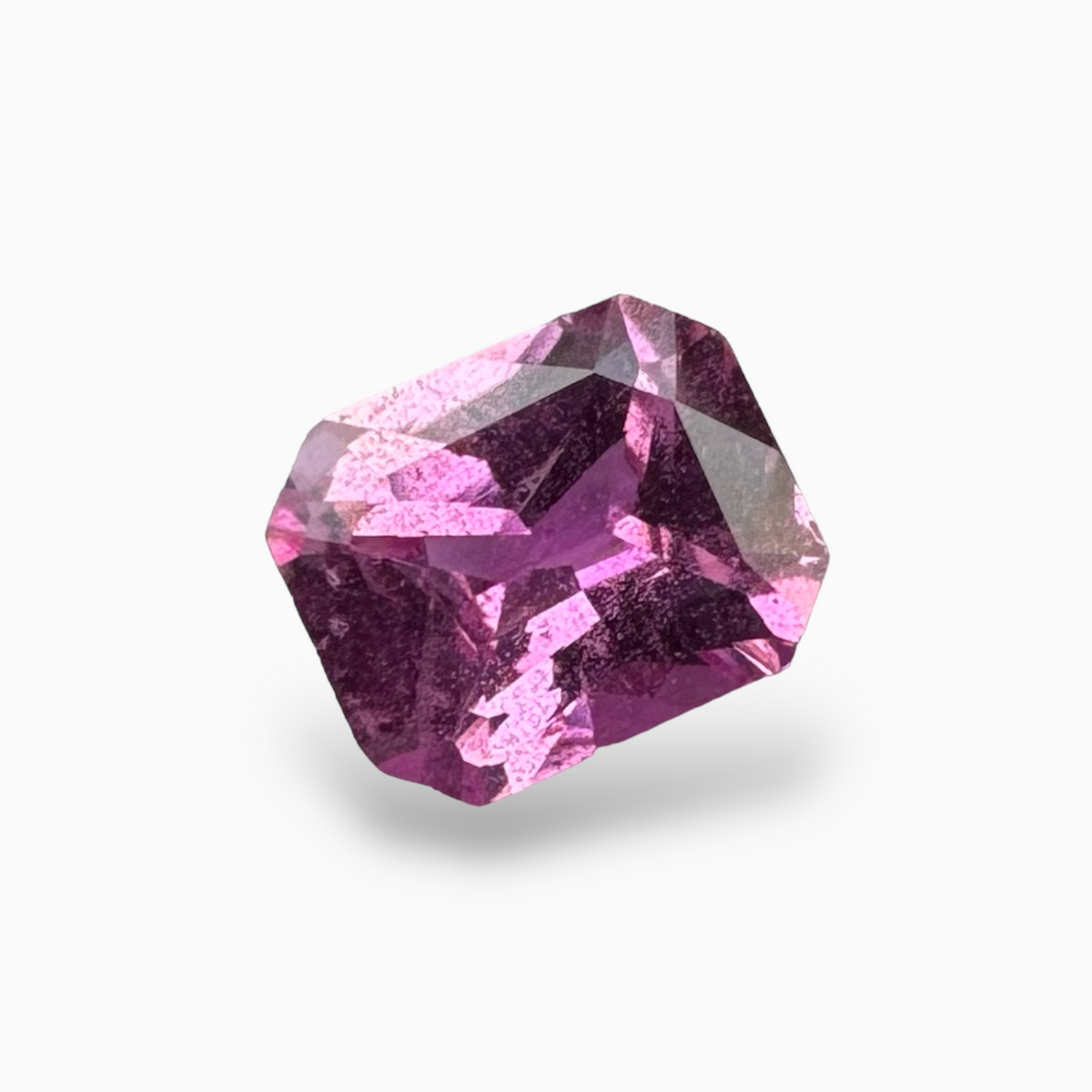 Natural Pink Sapphire Gemstone 1.55 Carats Emerald Cut Shape