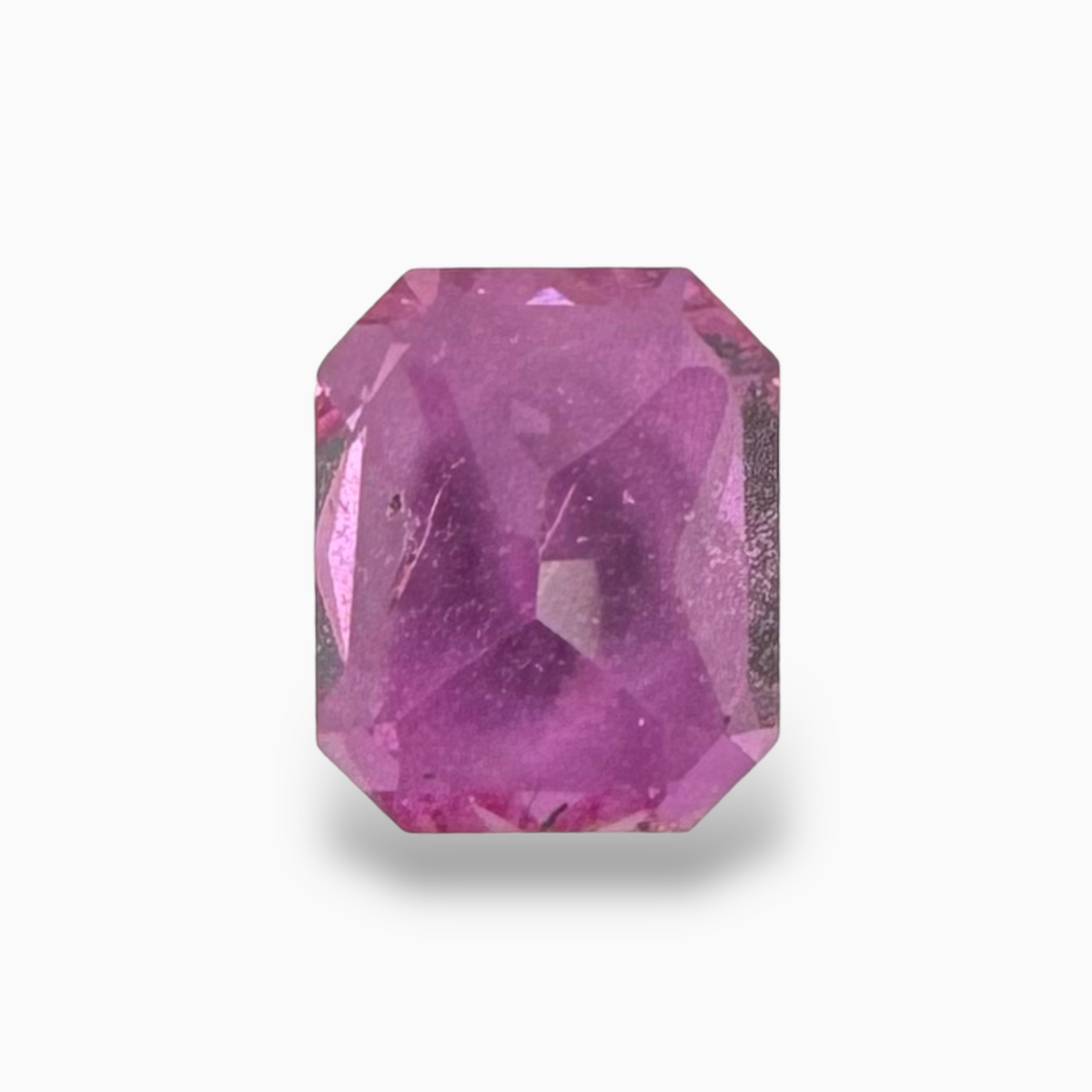 Natural Pink Sapphire Gemstone 1.55 Carats Emerald Cut Shape