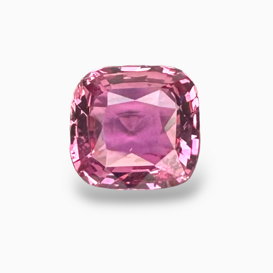 Natural Pink Sapphire Stone 2 Carats Cushion Cut Shape