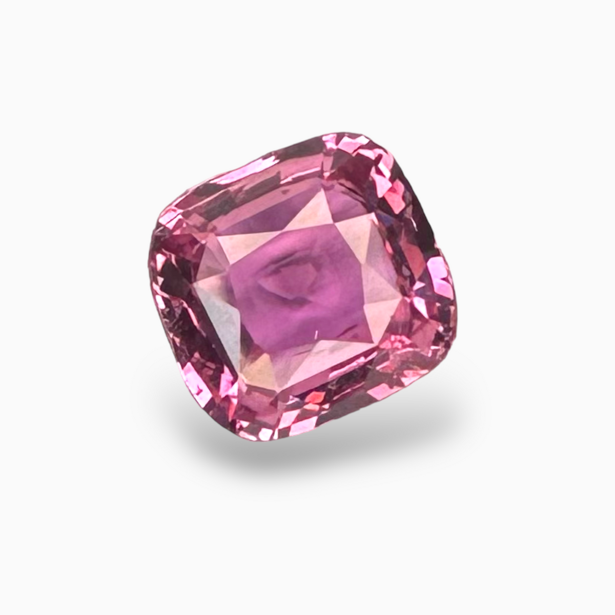 Natural Pink Sapphire Stone 2 Carats Cushion Cut Shape