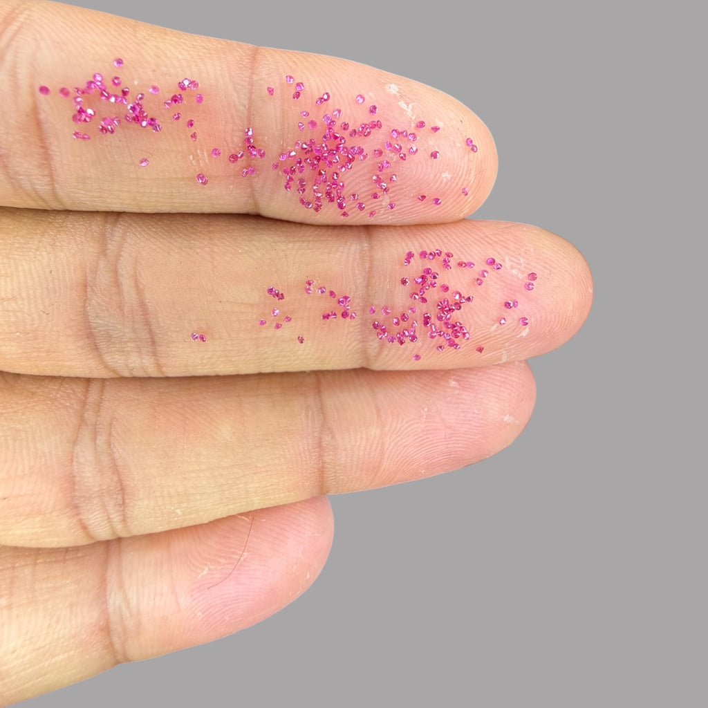 Natural Pink Sapphire Stone From 0.8 mm Size Price Per Carats (Total 10 Carats)