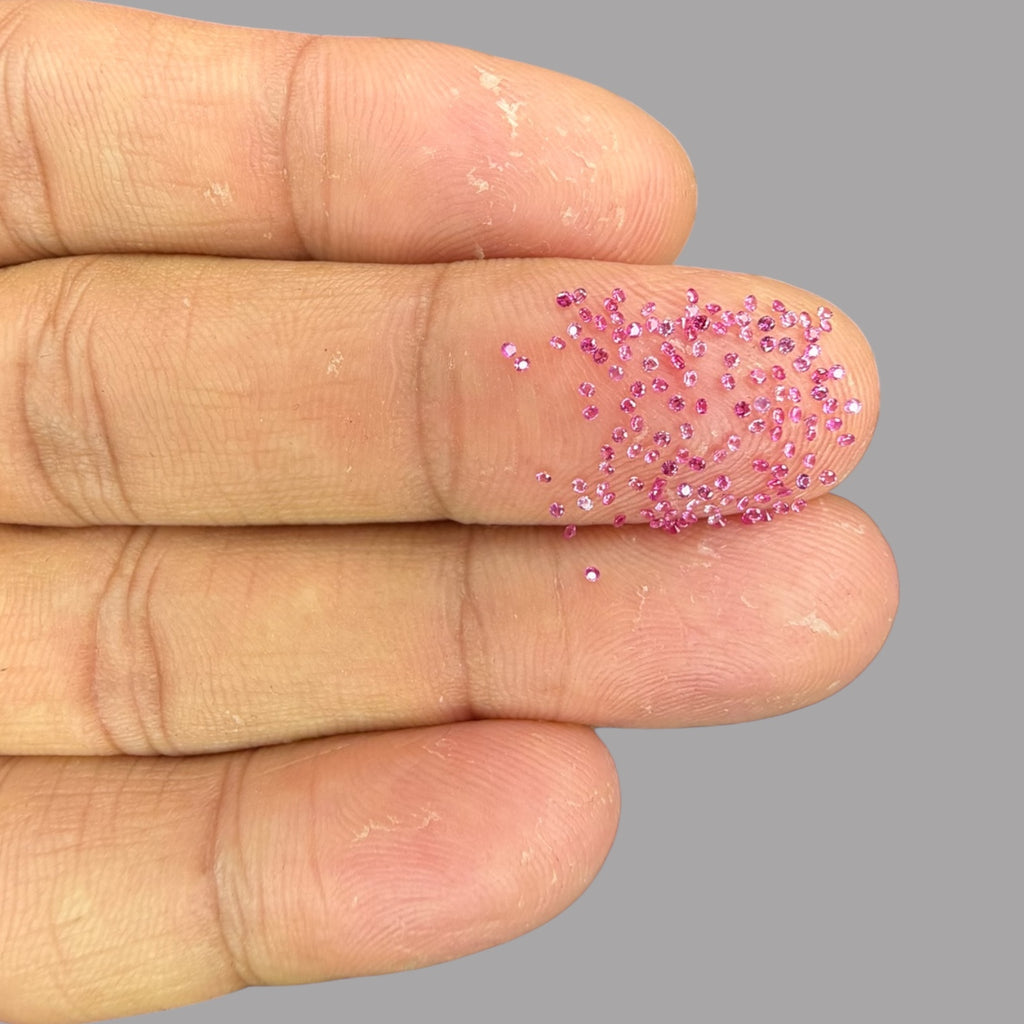 Natural Pink Sapphire Stone From 0.9 mm Size Price Per Carats (Total Size 100 Carats)
