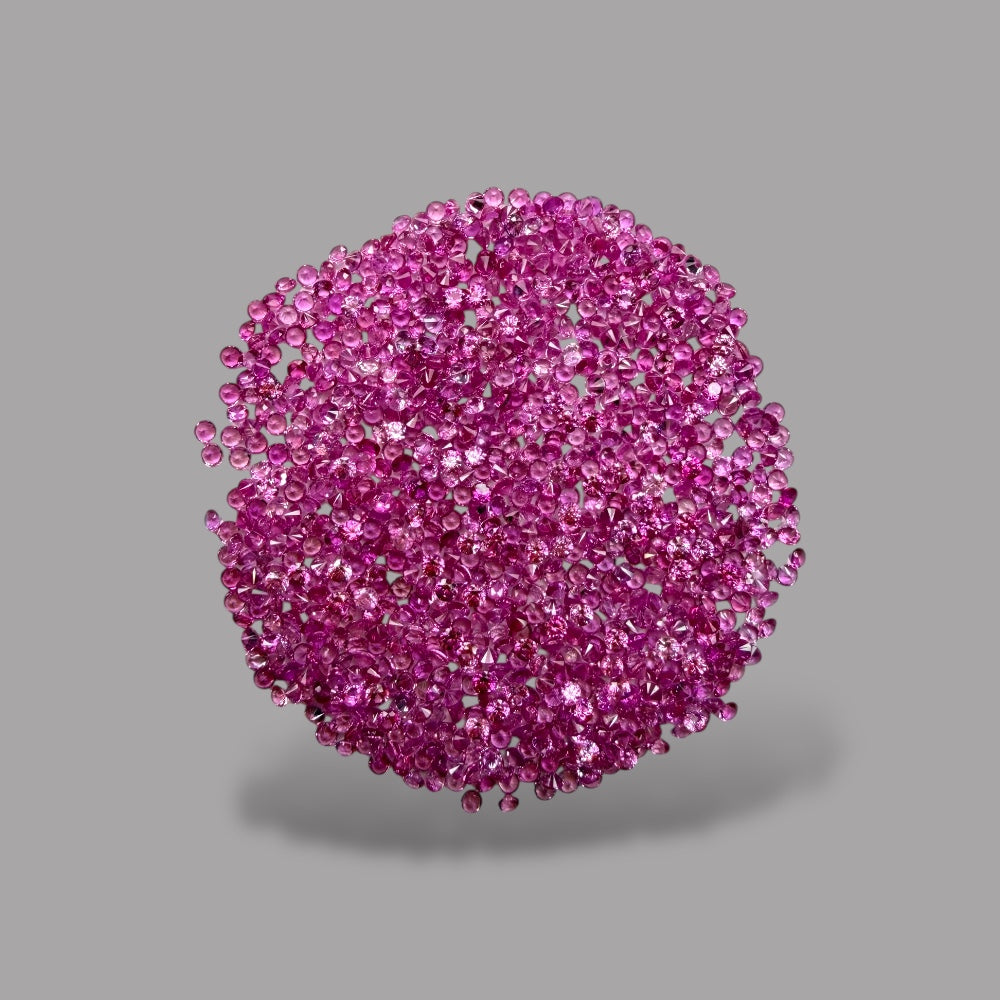 Natural Pink Sapphire Stone From 1.1 mm Size Price Per Carats (Total Carats 25 Carats)