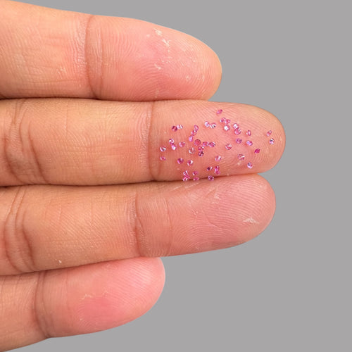 Natural Pink Sapphire Stone From 1.1 mm Size Price Per Carats (Total Carats 25 Carats)