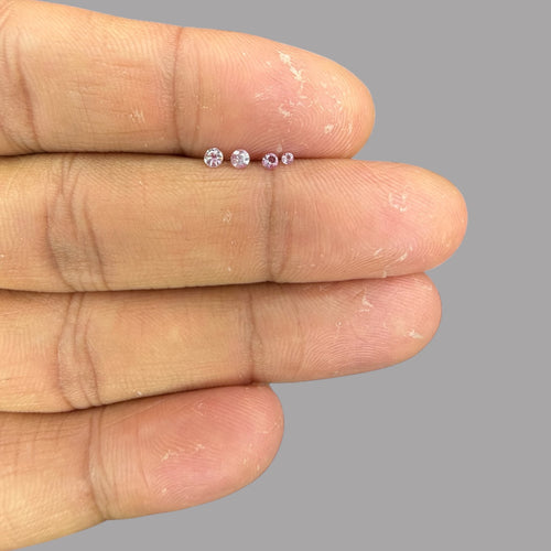 Natural Pink Sapphire Stone From 1mm - 4mm Size Price Per Carats (Total 3 Carats)