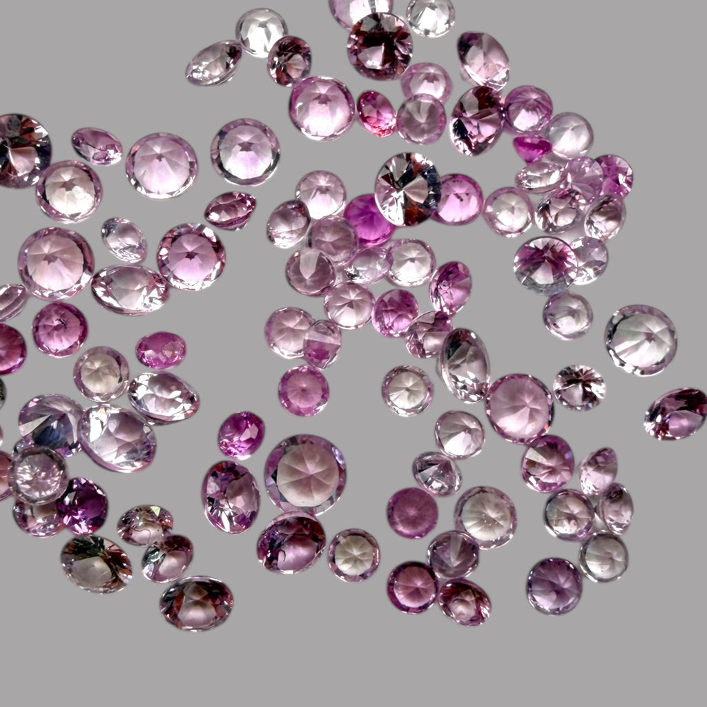 Natural Pink Sapphire Stone From 1mm - 4mm Size Price Per Carats (Total 3 Carats)