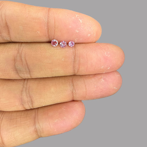 Natural Pink Sapphire Stone From 2-3 mm Size Price Per Carats (Total 90 Carats)