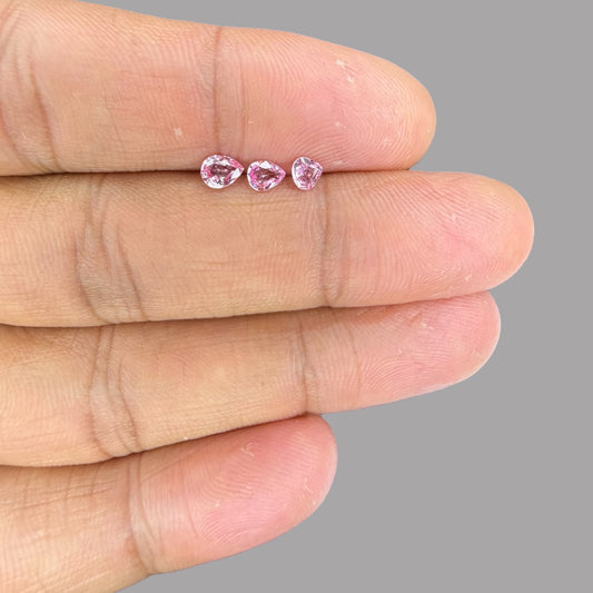 Natural Pink Sapphire Stone From 2mm - 7mm Size Price Per Carats (Total 11.69 Carats)