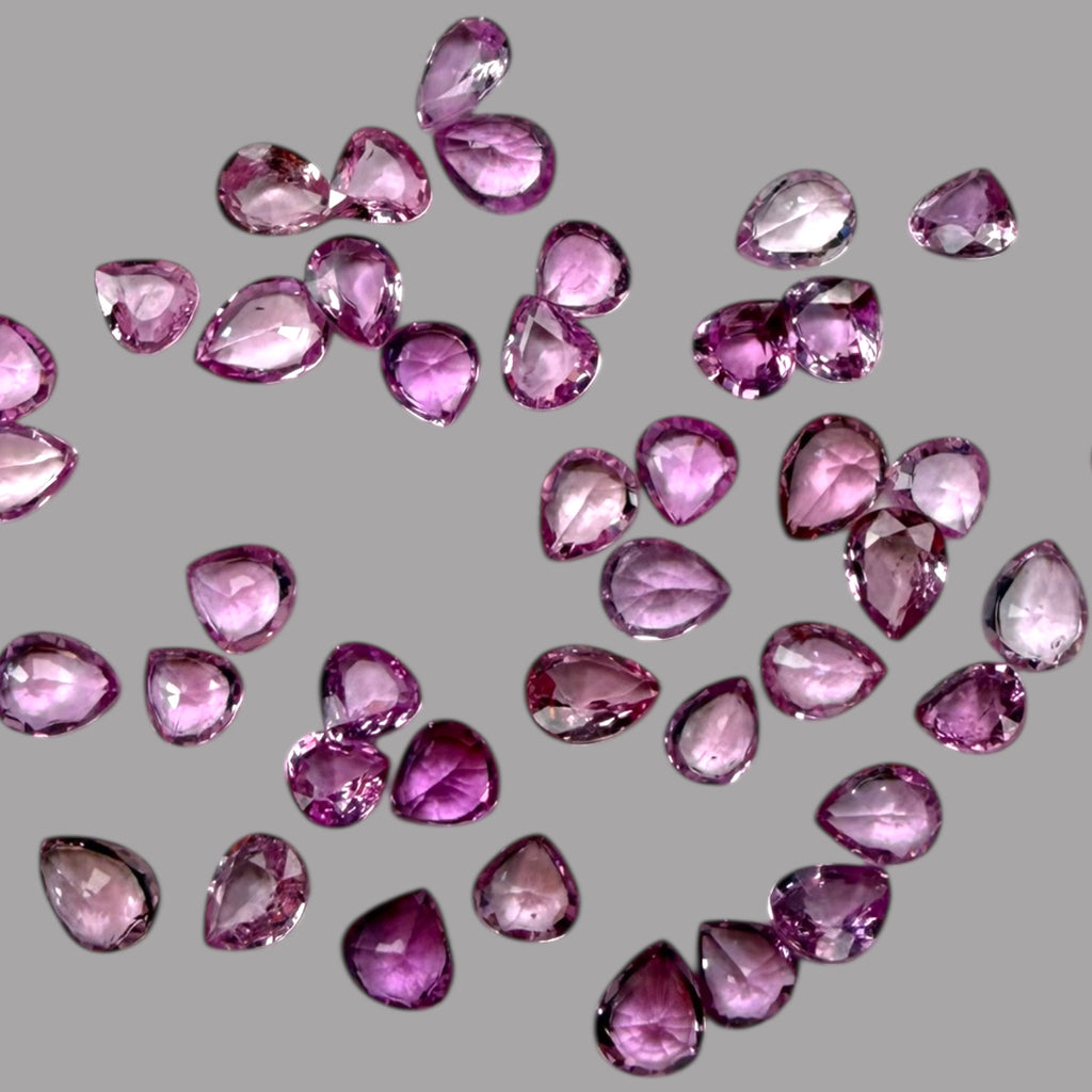 Natural Pink Sapphire Stone From 2mm - 7mm Size Price Per Carats (Total 11.69 Carats)
