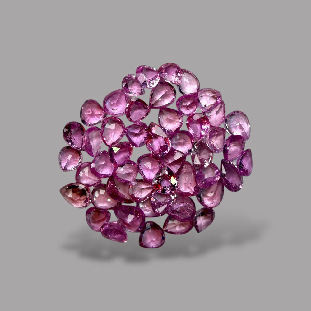 Natural Pink Sapphire Stone From 2mm - 7mm Size Price Per Carats (Total 13.15 Carats)