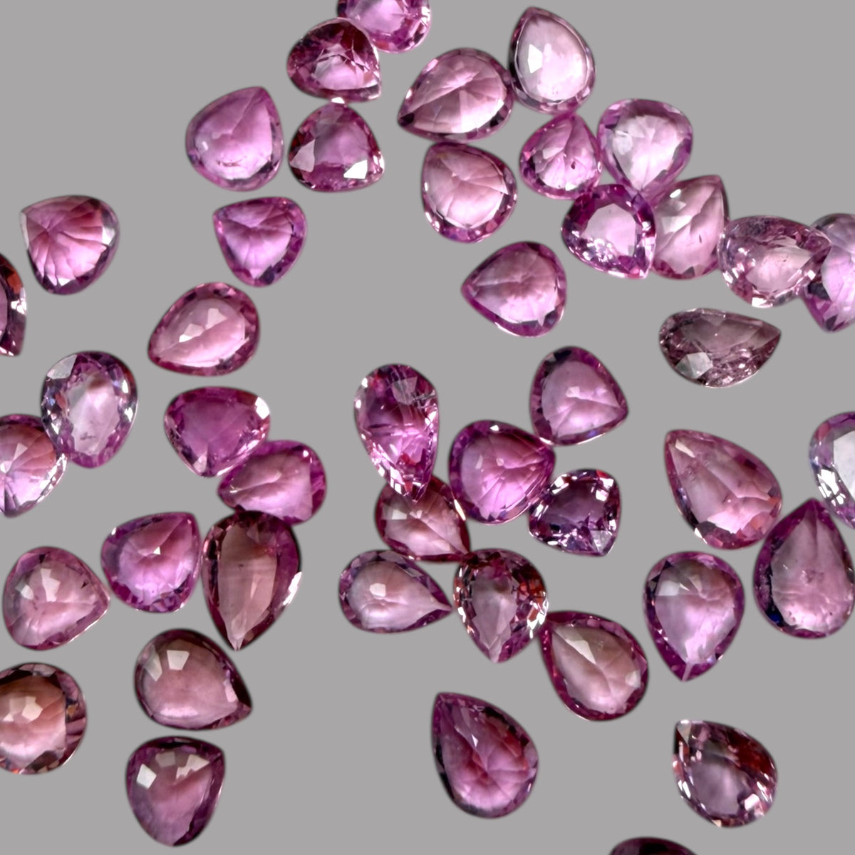 Natural Pink Sapphire Stone From 2mm - 7mm Size Price Per Carats (Total 13.15 Carats)