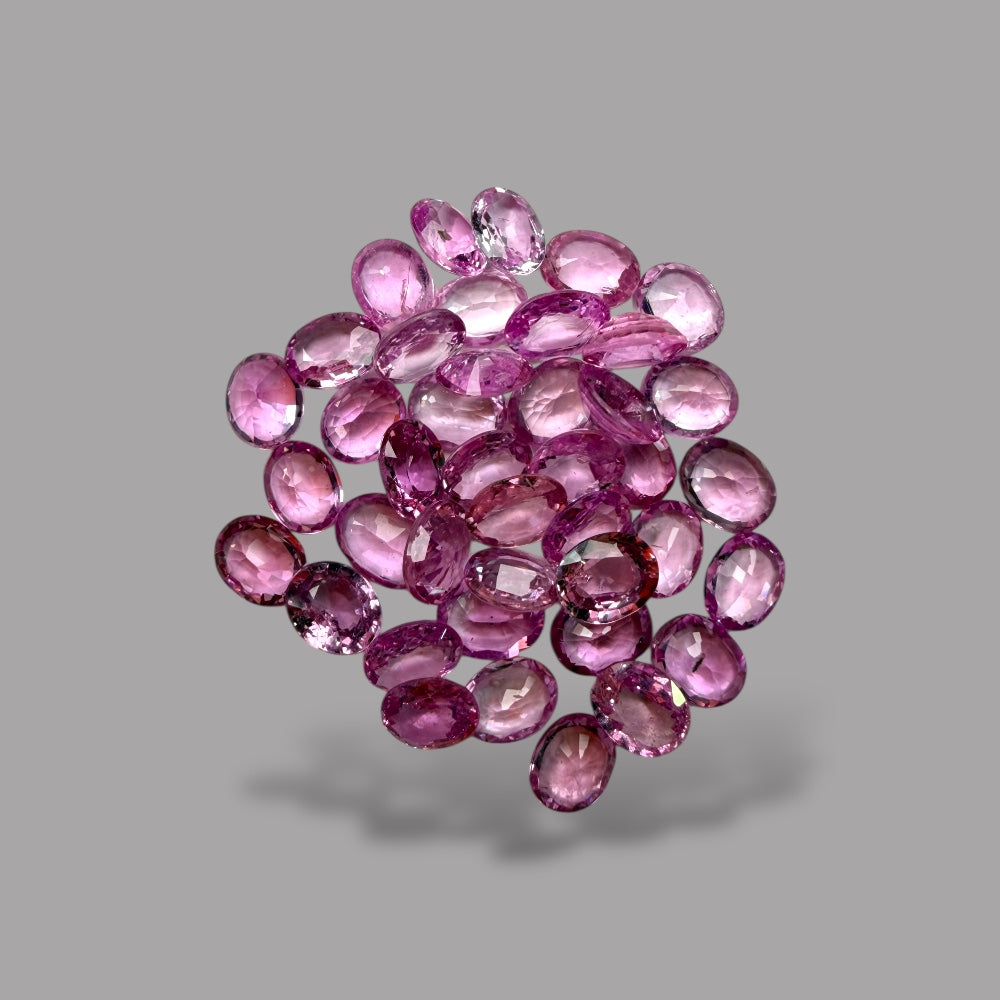 Natural Pink Sapphire Stone From 2mm - 7mm Size Price Per Carats (Total 13.78 Carats)