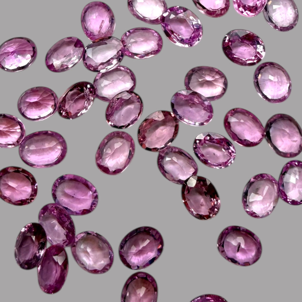 Natural Pink Sapphire Stone From 2mm - 7mm Size Price Per Carats (Total 13.78 Carats)