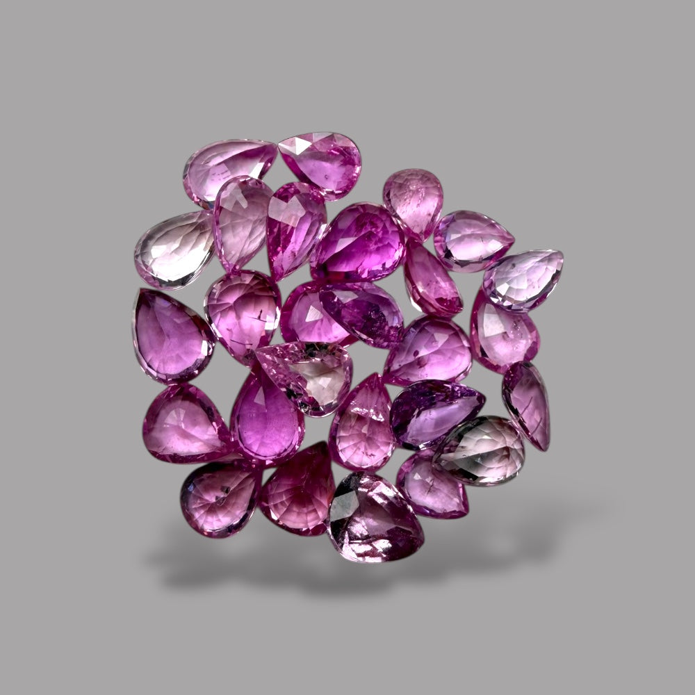 Natural Pink Sapphire Stone From 2mm - 7mm Size Price Per Carats (Total 14.04 Carats)