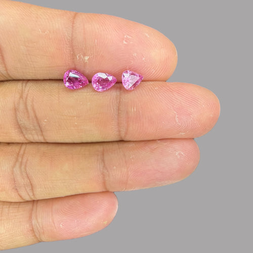 Natural Pink Sapphire Stone From 2mm - 7mm Size Price Per Carats (Total 14.04 Carats)