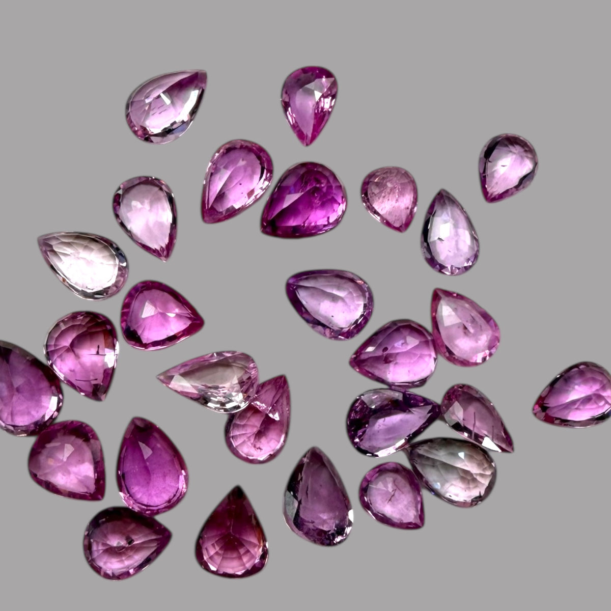 Natural Pink Sapphire Stone From 2mm - 7mm Size Price Per Carats (Total 14.04 Carats)