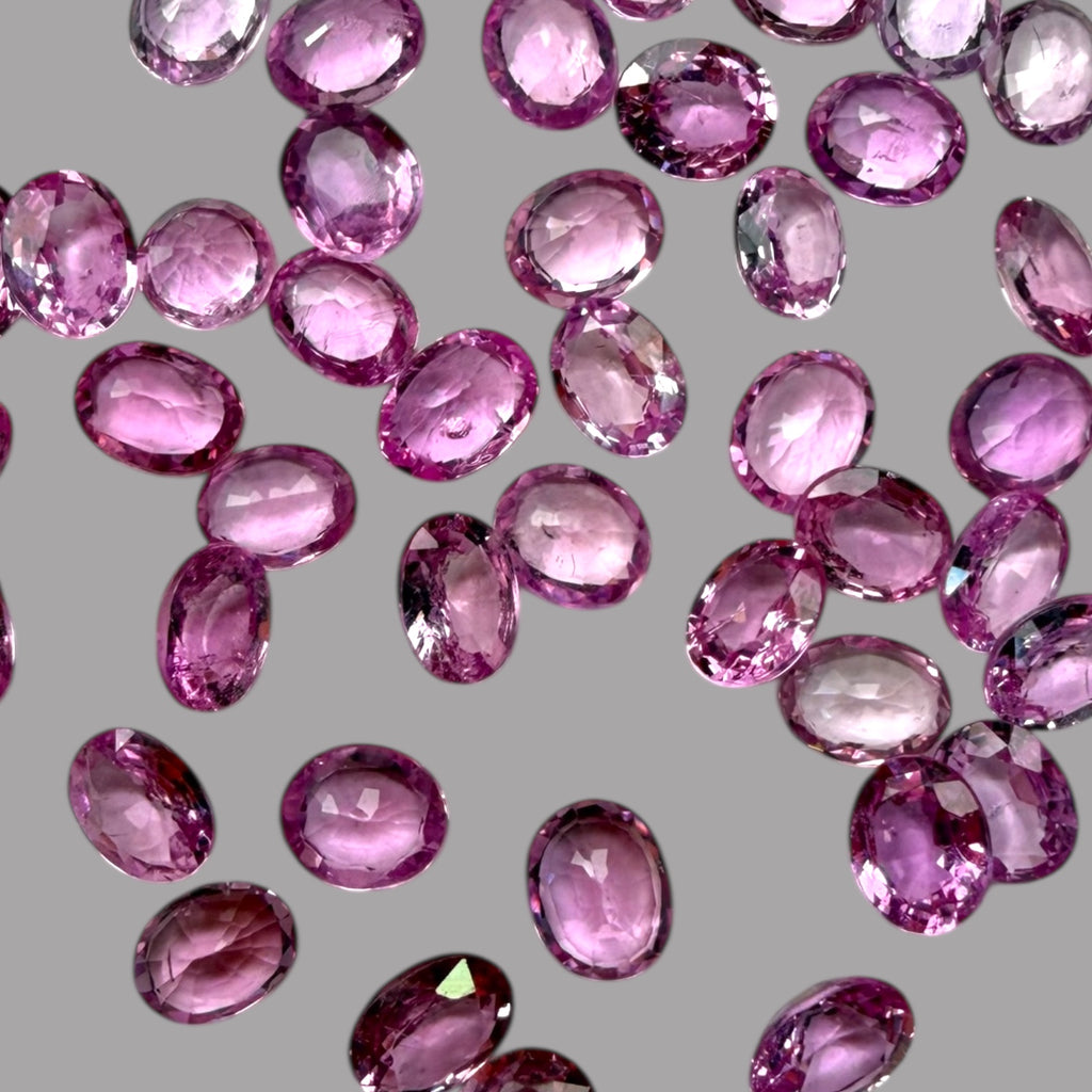 Natural Pink Sapphire Stone From 2mm - 7mm Size Price Per Carats (Total 15.65 Carats)