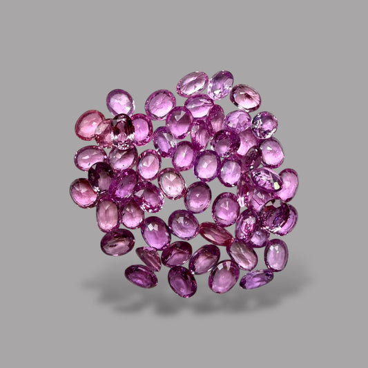 Natural Pink Sapphire Stone From 2mm - 7mm Size Price Per Carats (Total 19.76 Carats)