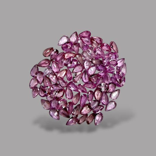 Natural Pink Sapphire Stone From 2mm - 7mm Size Price Per Carats (Total 21.31 Carats)