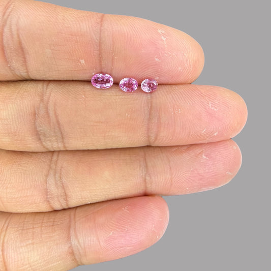 Natural Pink Sapphire Stone From 2mm - 7mm Size Price Per Carats (Total 21.96 Carats)