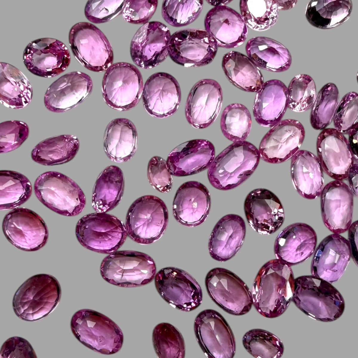 Natural Pink Sapphire Stone From 2mm - 7mm Size Price Per Carats (Total 21.96 Carats)