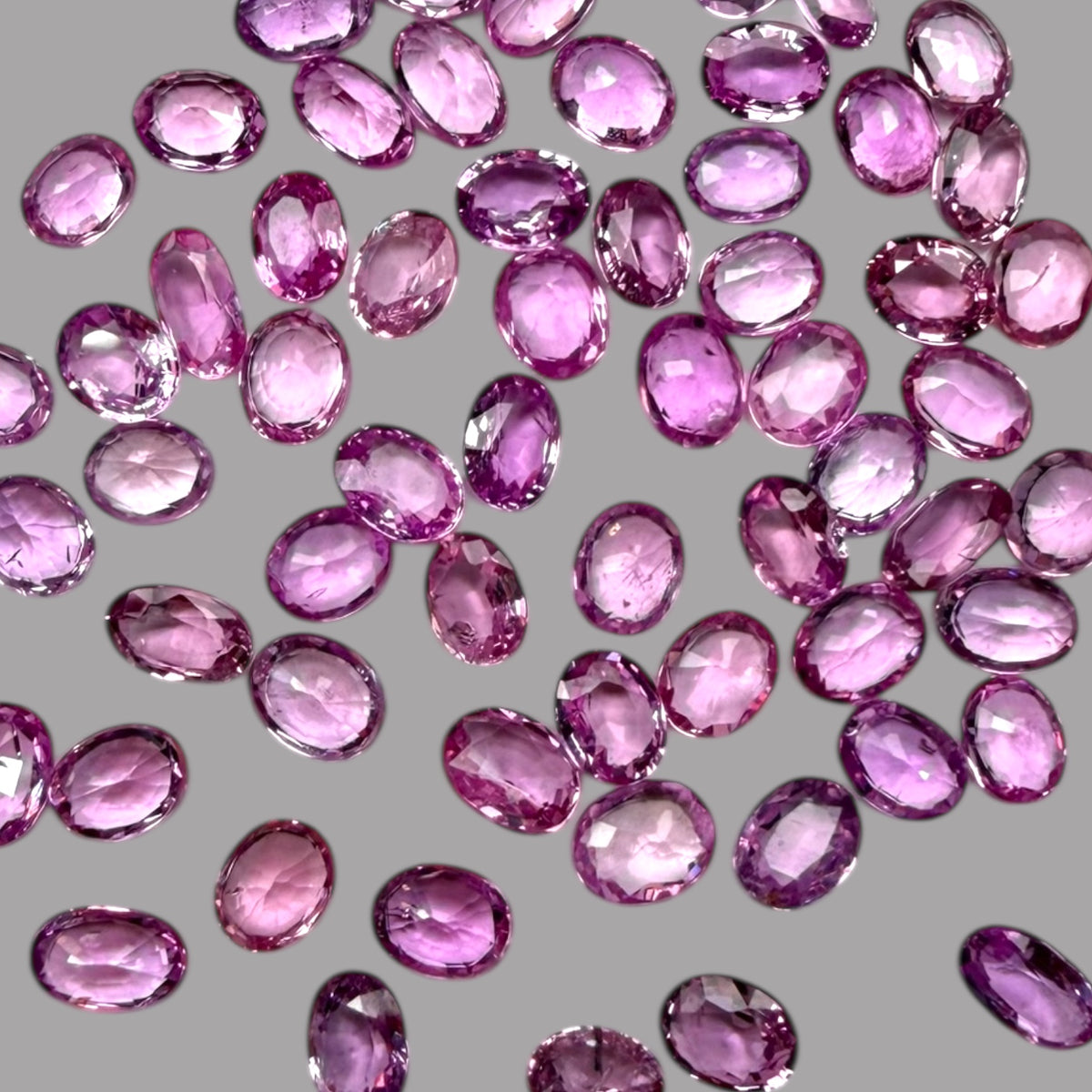 Natural Pink Sapphire Stone From 2mm - 7mm Size Price Per Carats (Total 23.96 Carats)