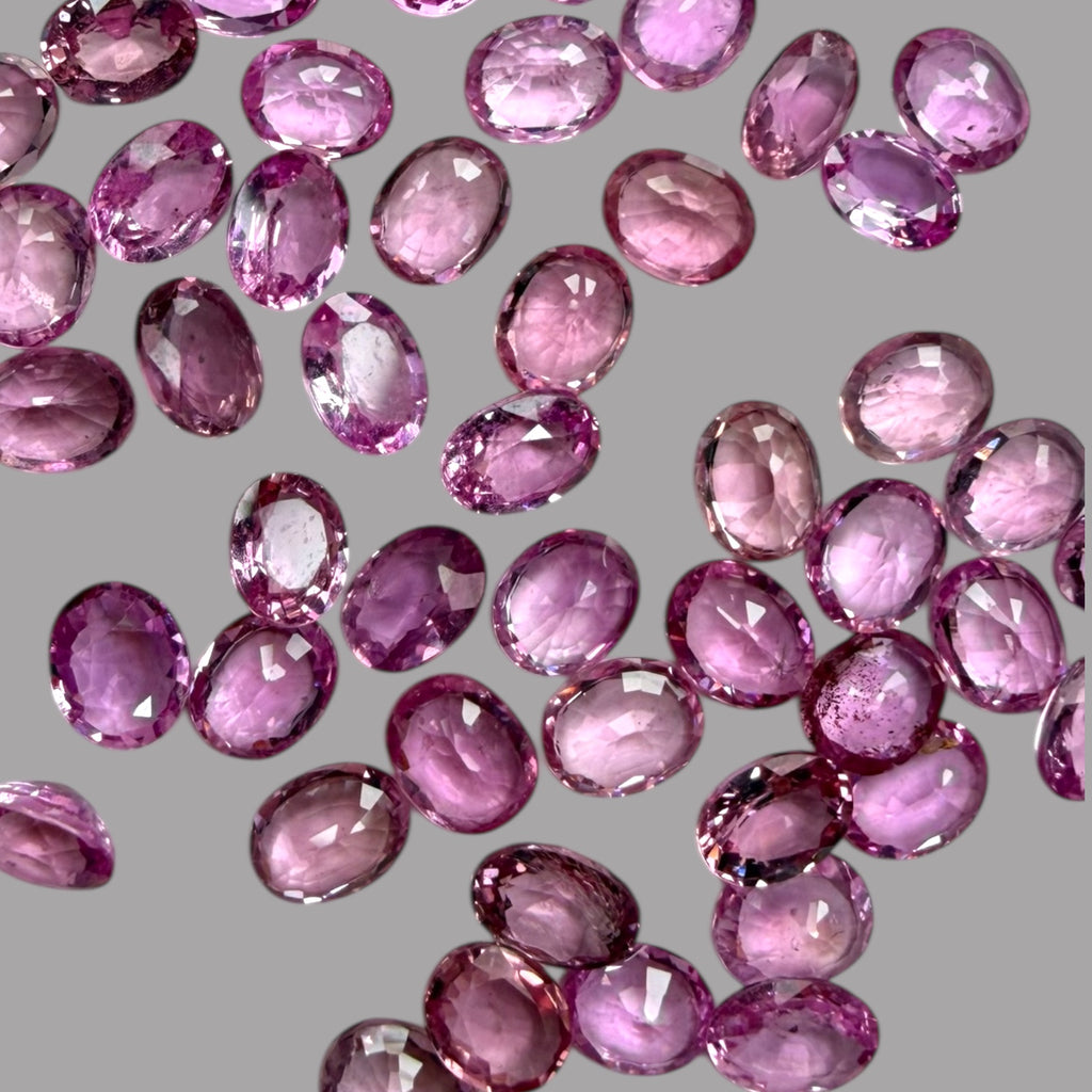 Natural Pink Sapphire Stone From 2mm - 7mm Size Price Per Carats (Total 23.05 Carats)