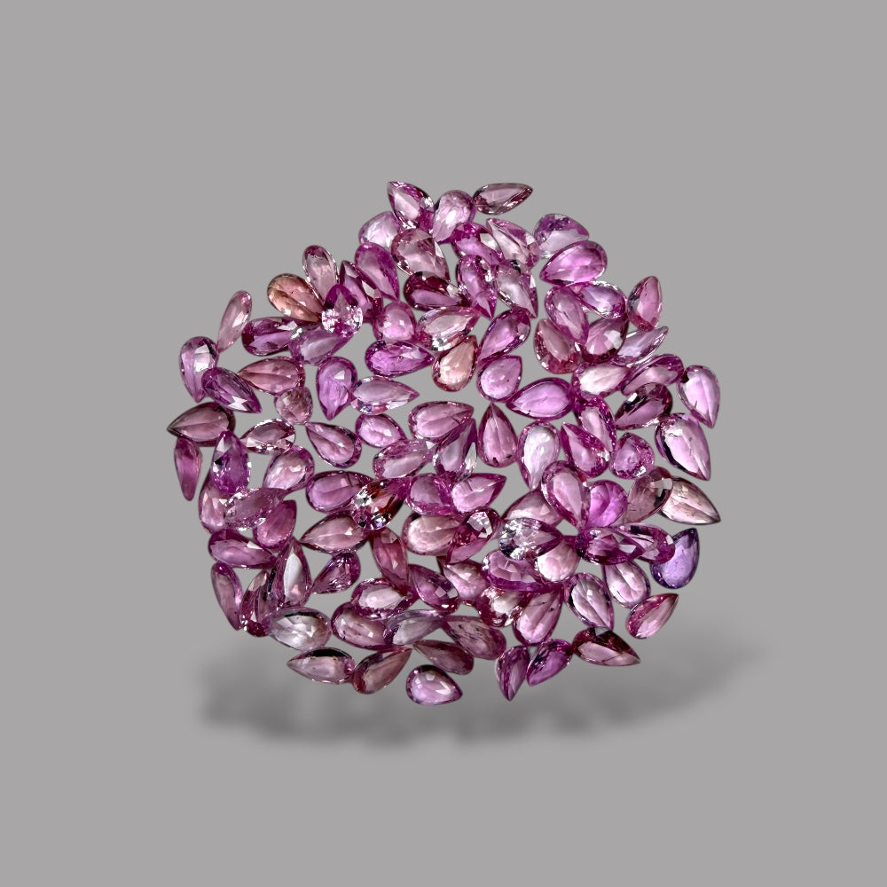 Natural Pink Sapphire Stone From 2mm - 7mm Size Price Per Carats (Total 23.32 Carats)