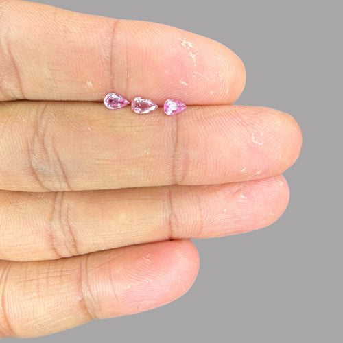 Natural Pink Sapphire Stone From 2mm - 7mm Size Price Per Carats (Total 23.32 Carats)