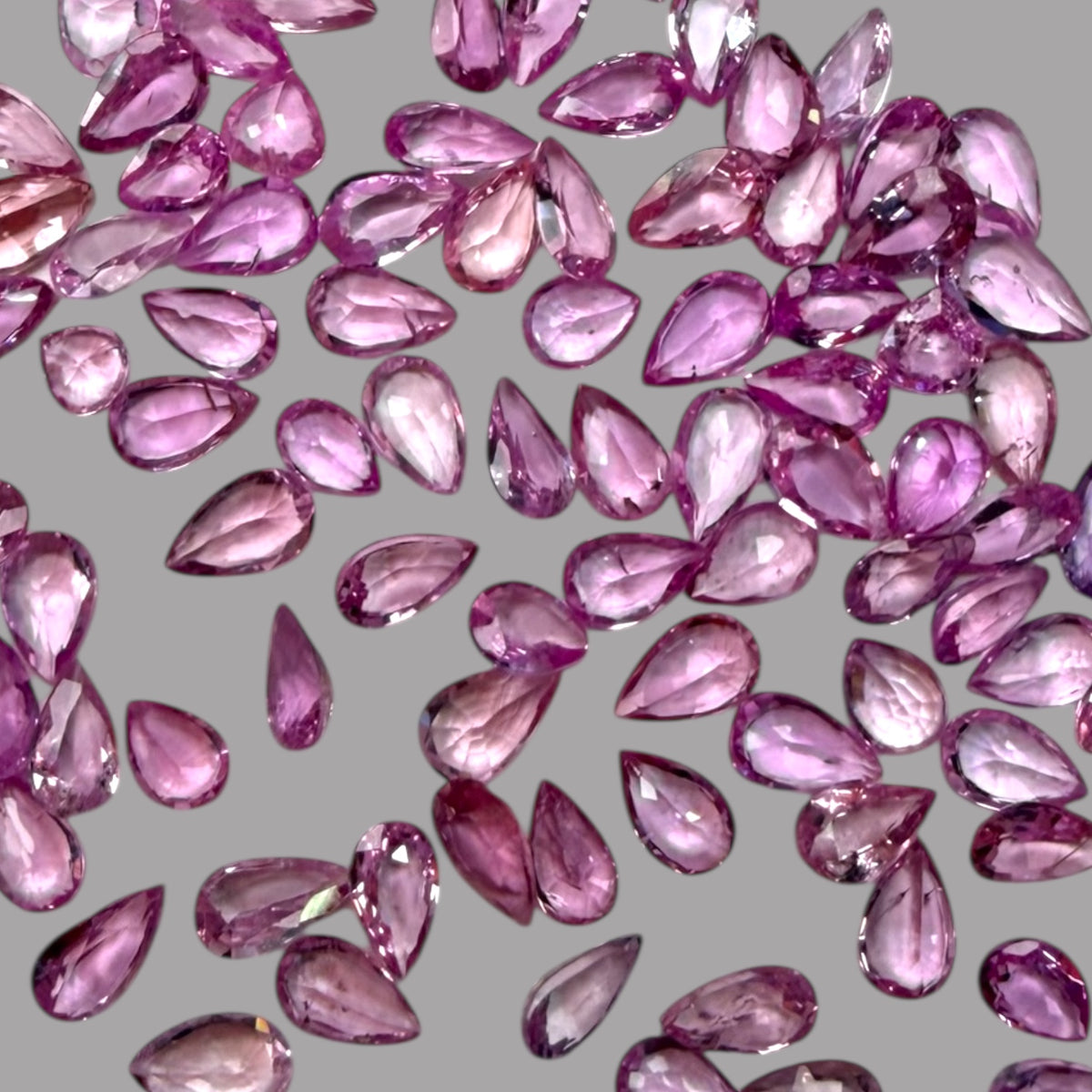 Natural Pink Sapphire Stone From 2mm - 7mm Size Price Per Carats (Total 23.32 Carats)