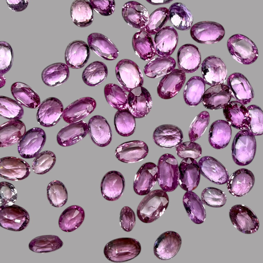 Natural Pink Sapphire Stone From 2mm - 7mm Size Price Per Carats (Total 23.46 Carats)