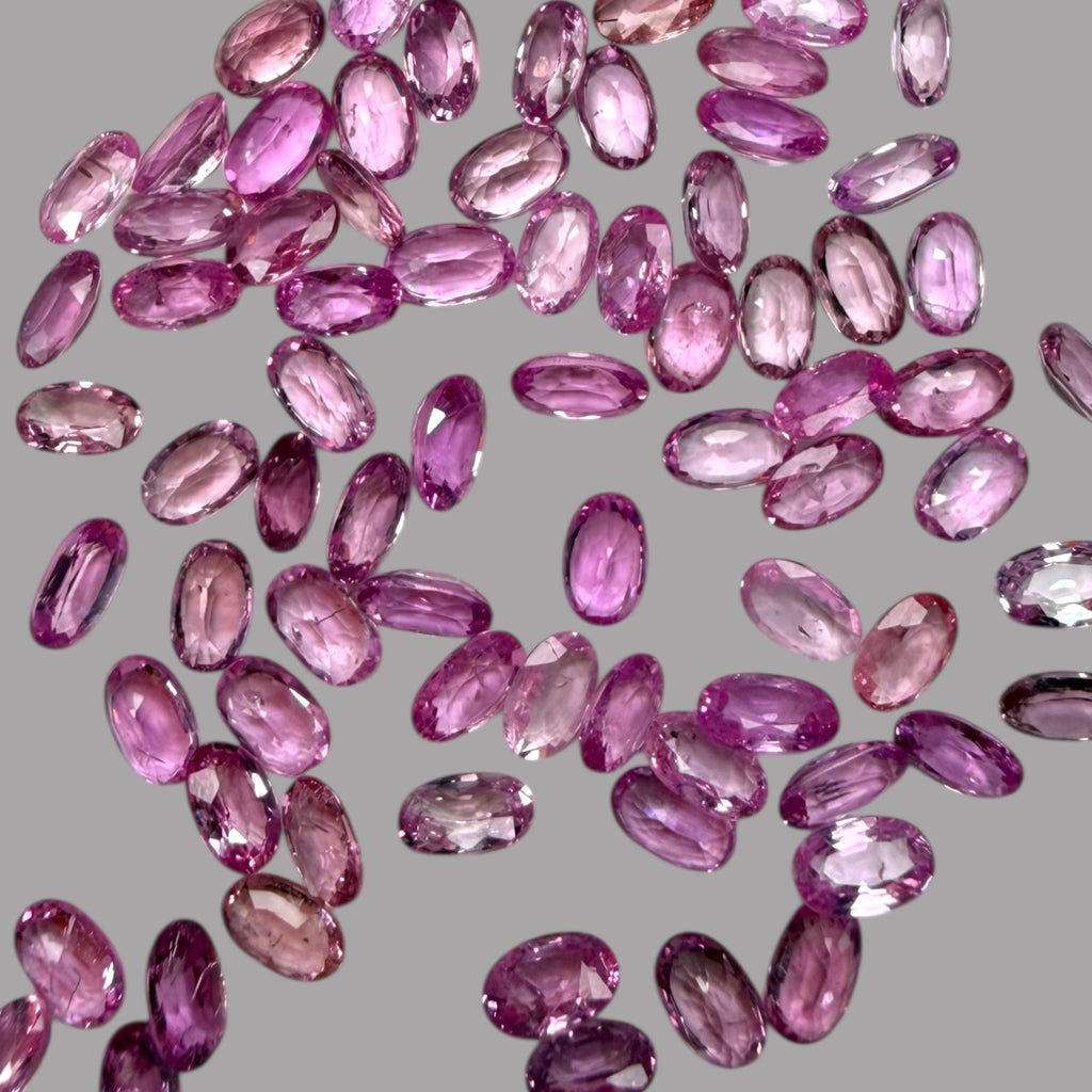 Natural Pink Sapphire Stone From 2mm - 7mm Size Price Per Carats (Total 23.65 Carats)