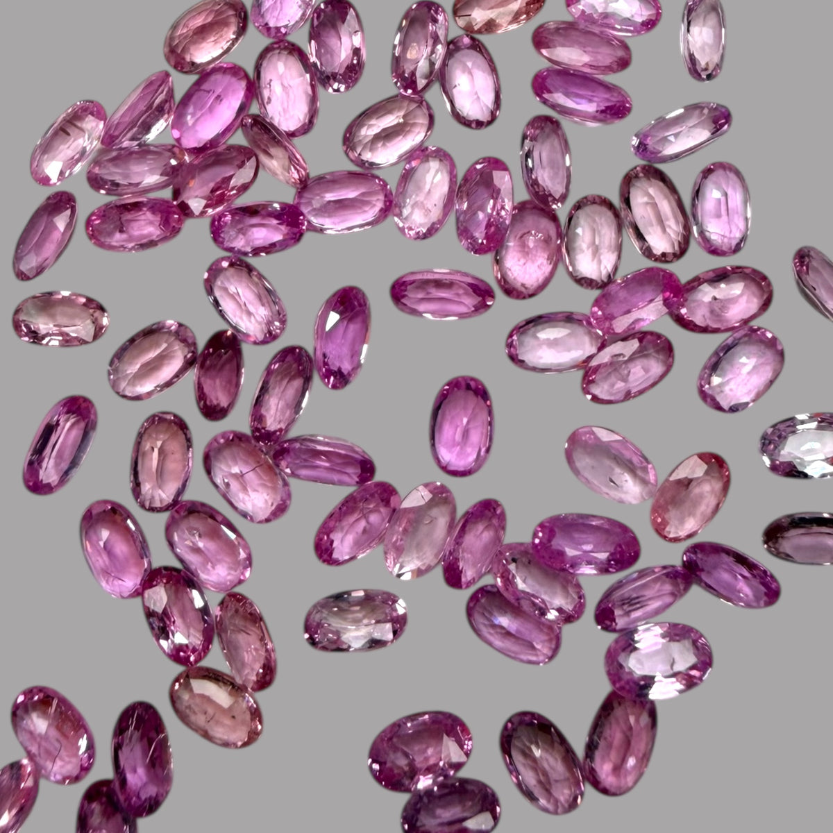 Natural Pink Sapphire Stone From 2mm - 7mm Size Price Per Carats (Total 23.65 Carats)