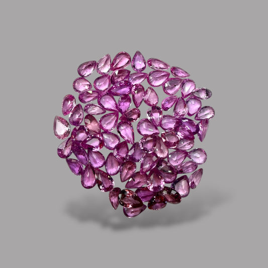Natural Pink Sapphire Stone From 2mm - 7mm Size Price Per Carats (Total 24.08 Carats)