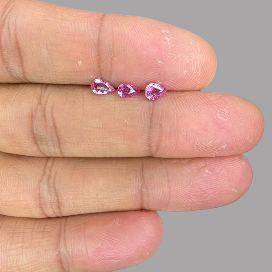 Natural Pink Sapphire Stone From 2mm - 7mm Size Price Per Carats (Total 24.08 Carats)