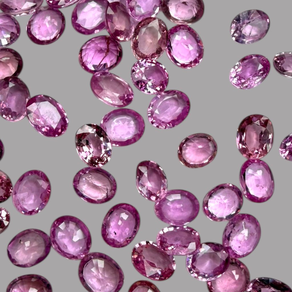 Natural Pink Sapphire Stone From 2mm - 7mm Size Price Per Carats (Total 24.23 Carats)