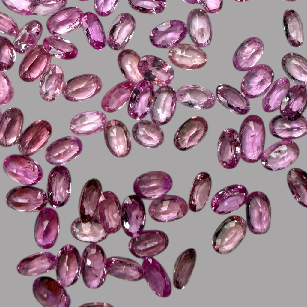 Natural Pink Sapphire Stone From 2mm - 7mm Size Price Per Carats (Total 25.30 Carats)