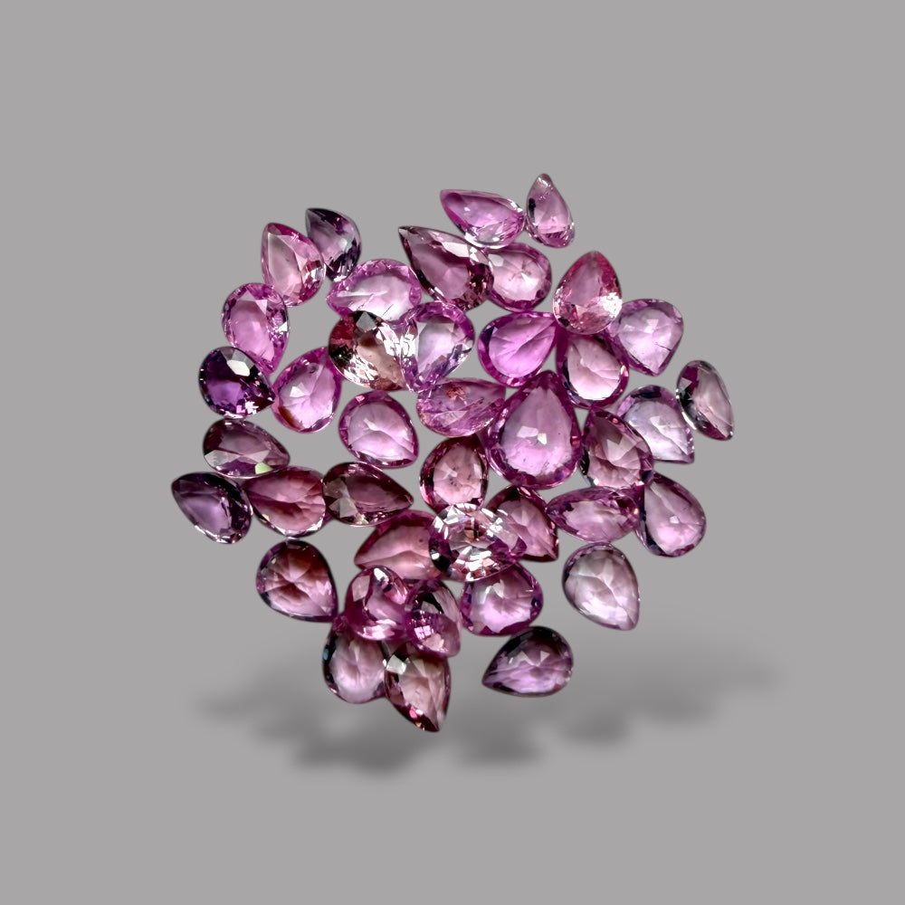 Natural Pink Sapphire Stone From 2mm - 7mm Size Price Per Carats (Total 6.74 Carats)
