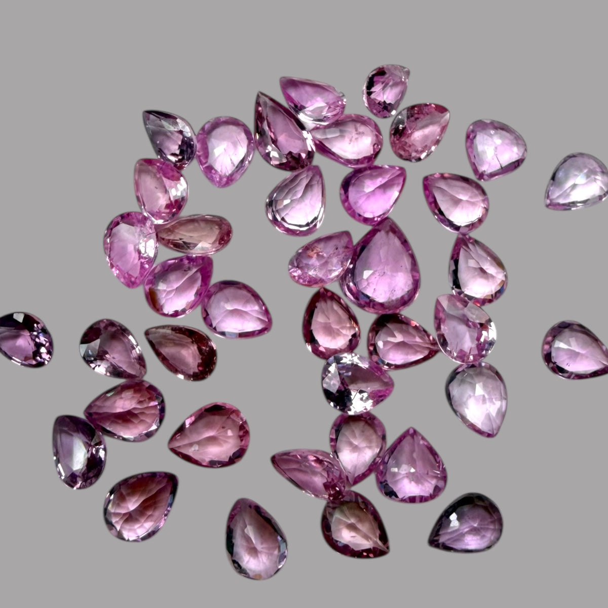 Natural Pink Sapphire Stone From 2mm - 7mm Size Price Per Carats (Total 6.74 Carats)