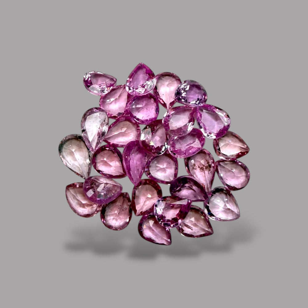 Natural Pink Sapphire Stone From 2mm - 7mm Size Price Per Carats (Total 8.98 Carats)