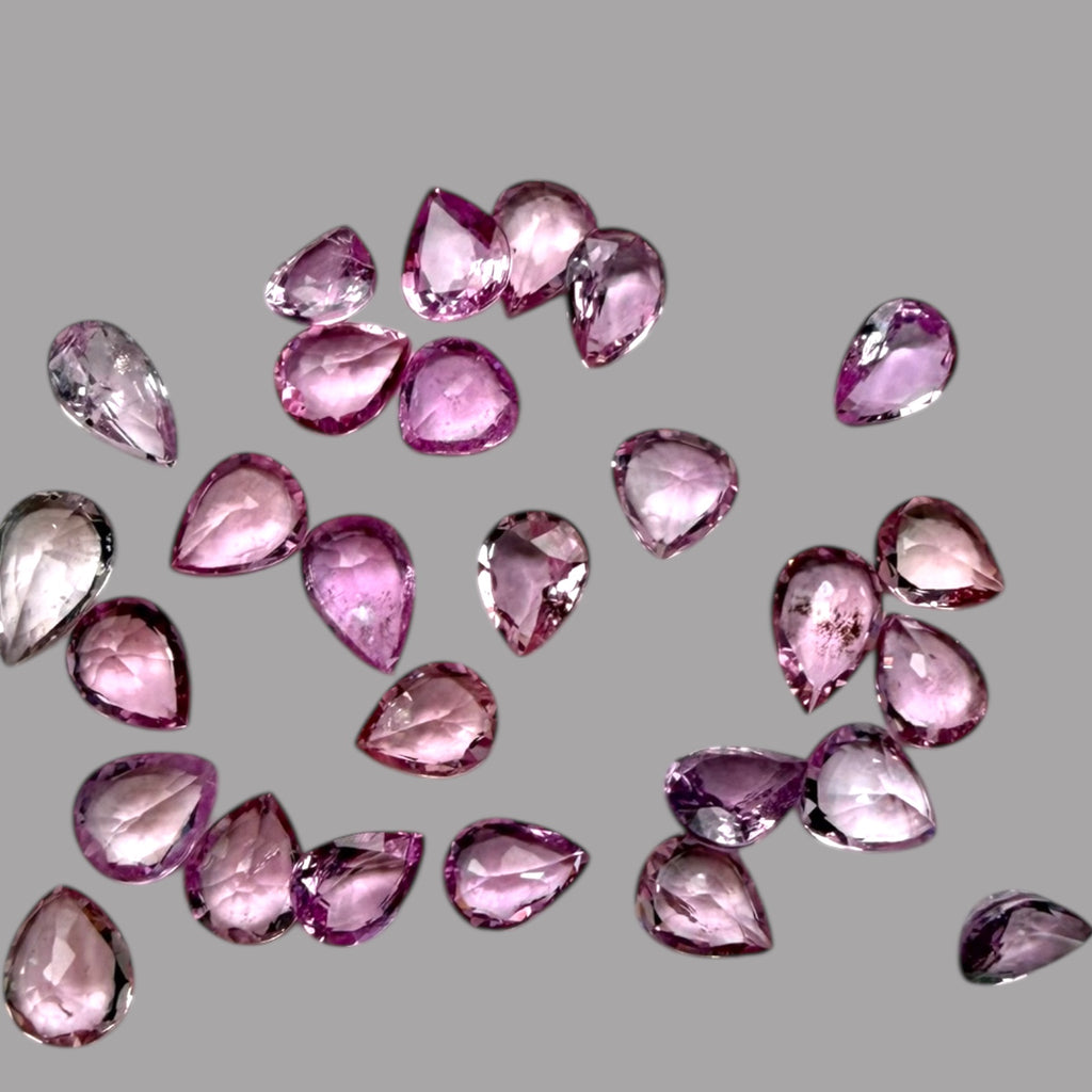 Natural Pink Sapphire Stone From 2mm - 7mm Size Price Per Carats (Total 8.98 Carats)