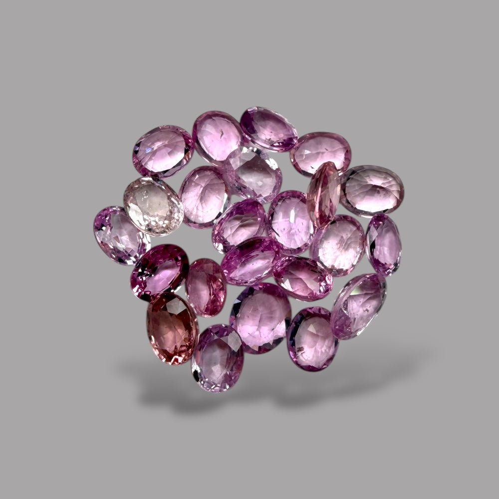 Natural Pink Sapphire Stone From 2mm - 7mm Size Price Per Carats (Total 9.87 Carats)