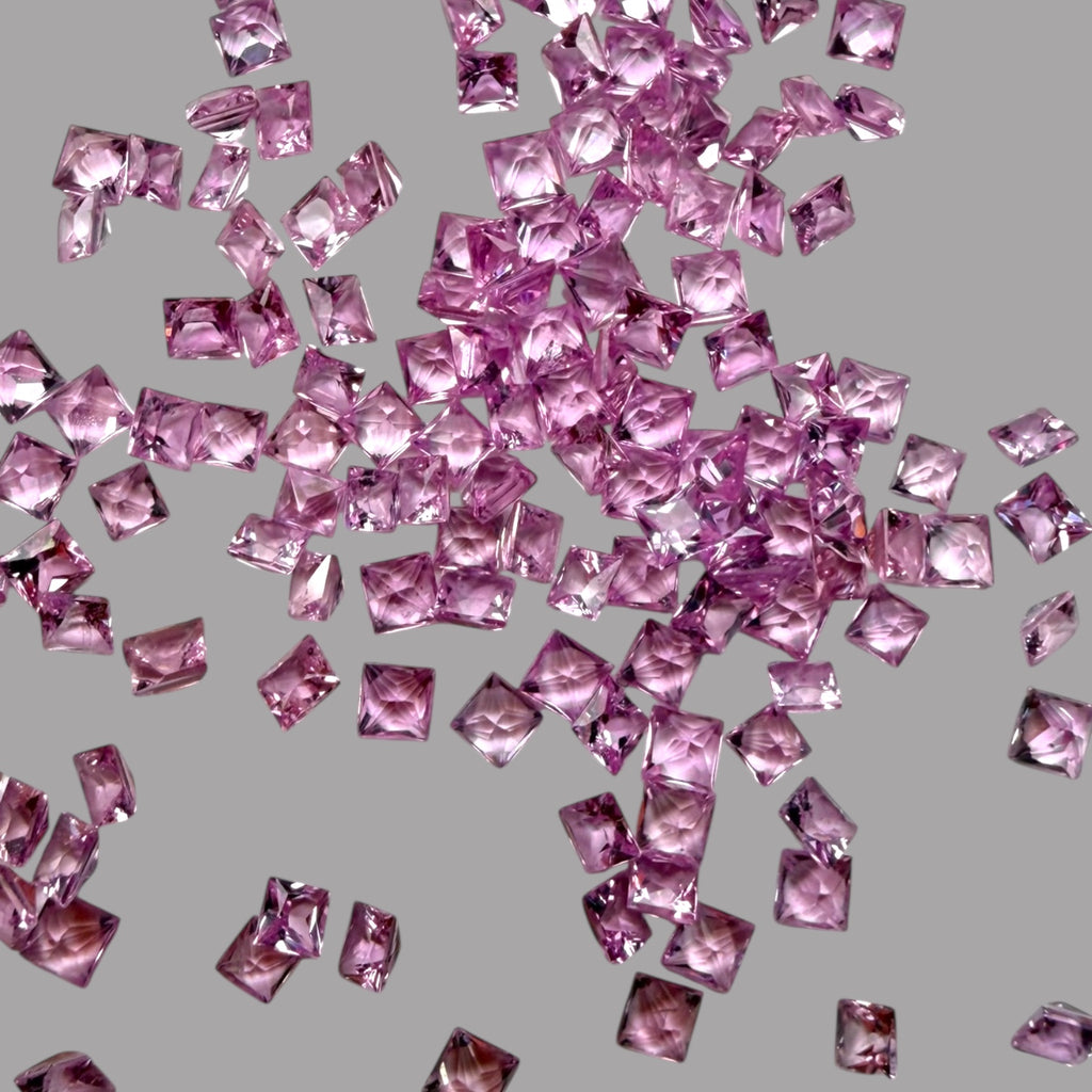 Natural Pink Sapphire Stone From 2 mm Size Price Per Carats (Total 25 Carats)